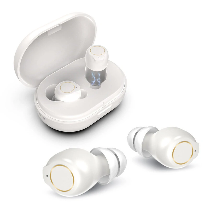 Black/White Rechargeable Portable Adjustable Hearing Earphones Invisible-In-Canal Sound Amplifier (image for) Black/White Rechargeable Portable Adjustable Hearing Earphones Invisible-In-Canal Sound Amplifier
